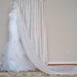 Mermaid Wedding Dress with Sequins Sz 12